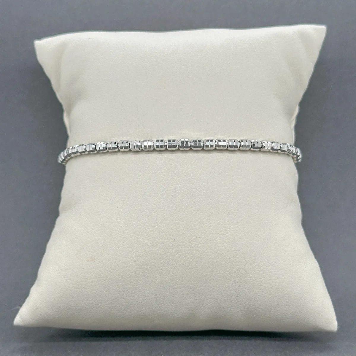Estate Platinum Stretch Link Bracelet