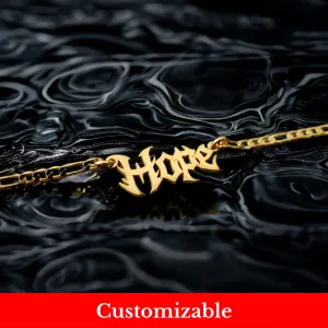 Eternal Ink: Personalized Old English Text Necklace