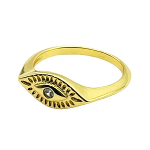 Evil Eye Ring - Gold