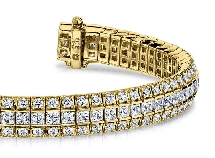 Exquisite Classic Diamond Bracelet with 9.82 ct.(finished) 2.0mm, 2.5mm