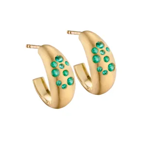 Fairy Dust Emerald Hoops