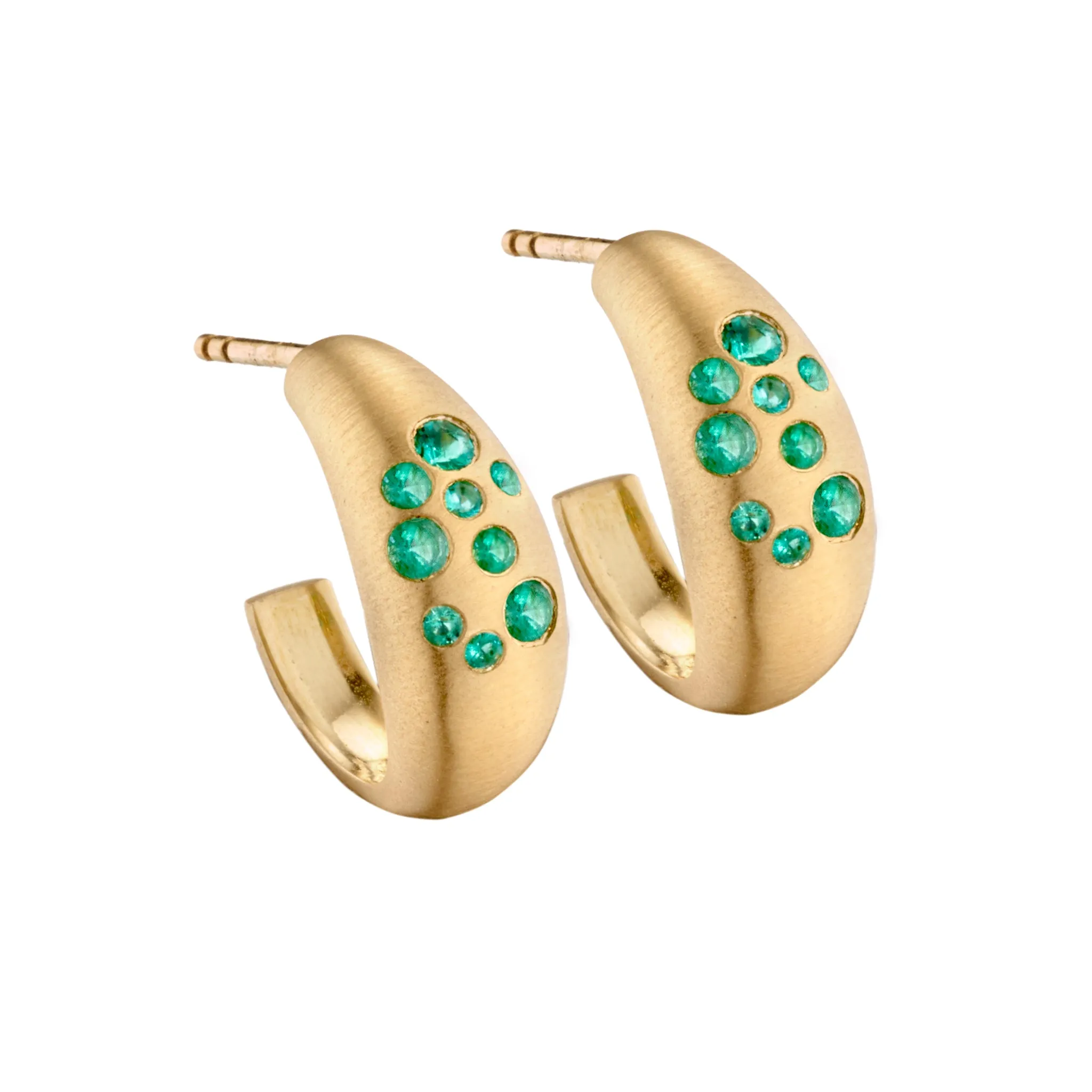 Fairy Dust Emerald Hoops