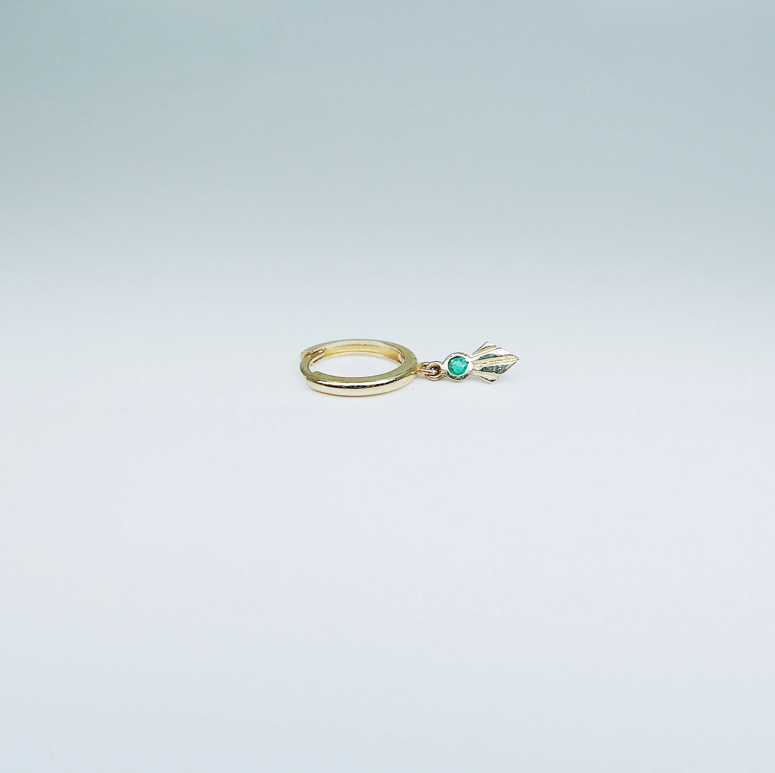 Fan Emerald Hoop