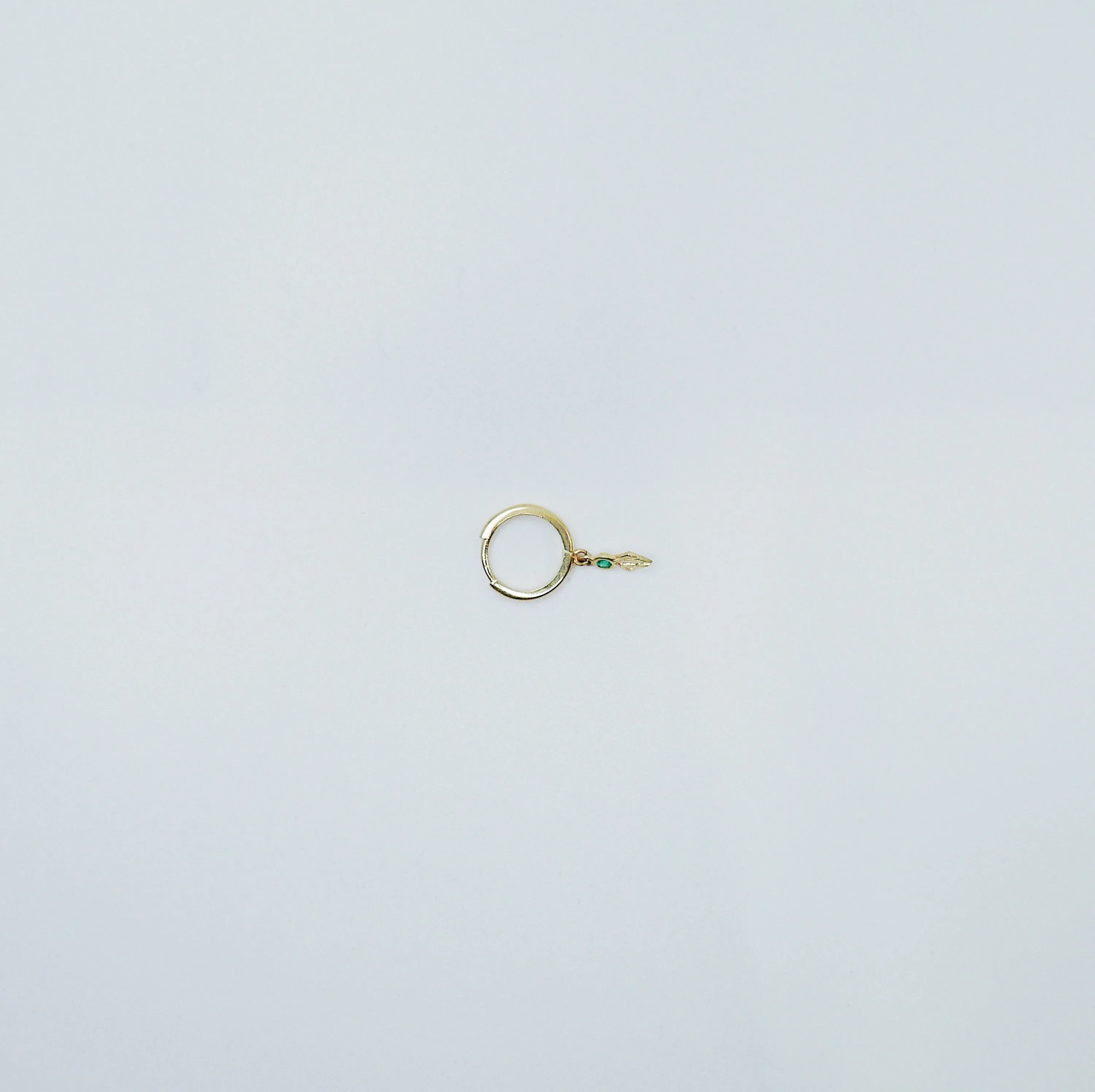 Fan Emerald Hoop