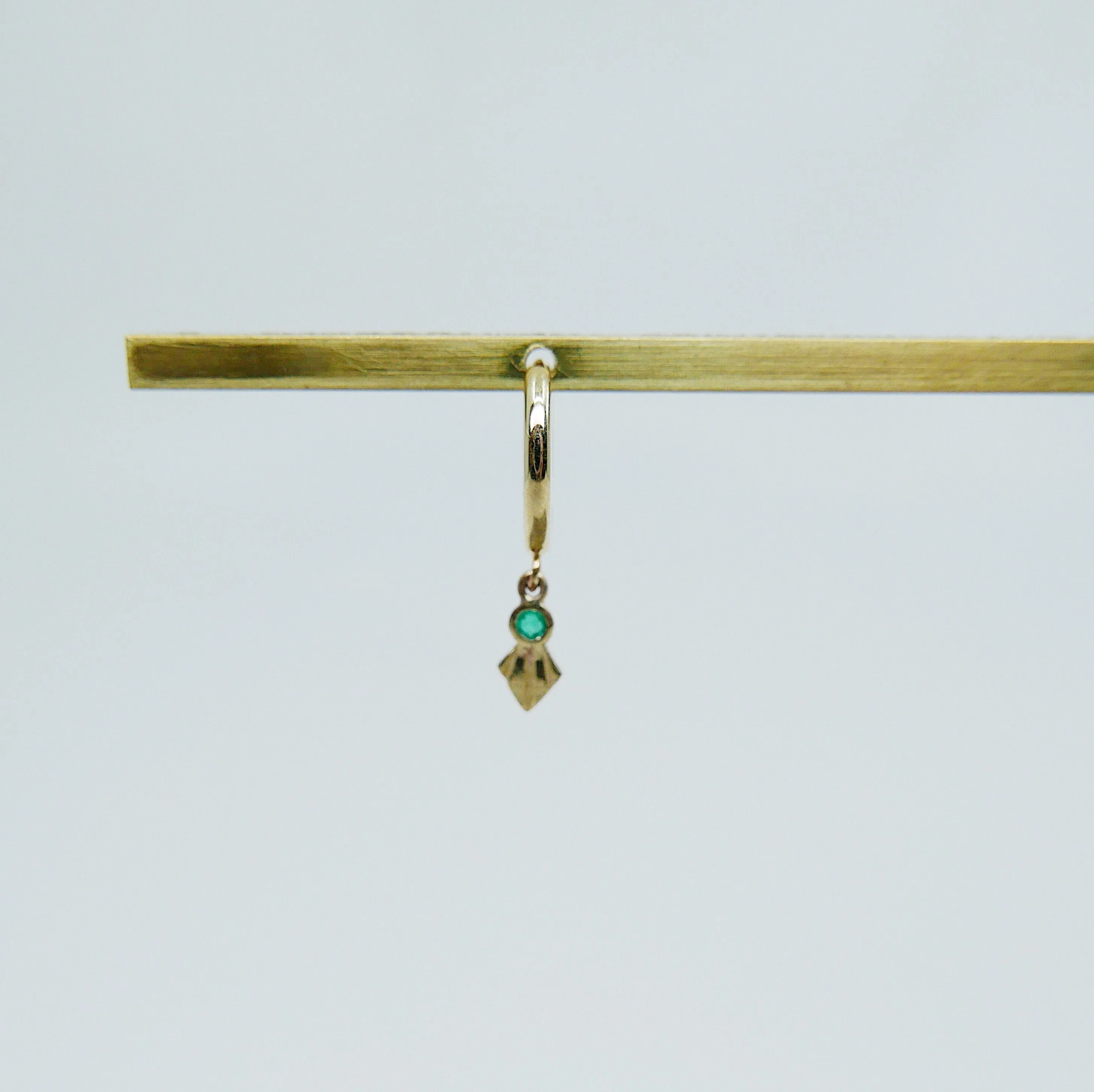 Fan Emerald Hoop