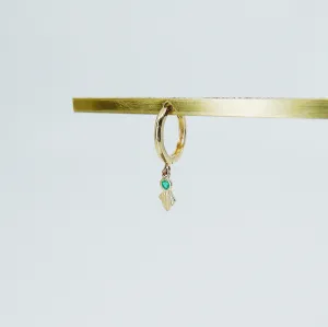 Fan Emerald Hoop