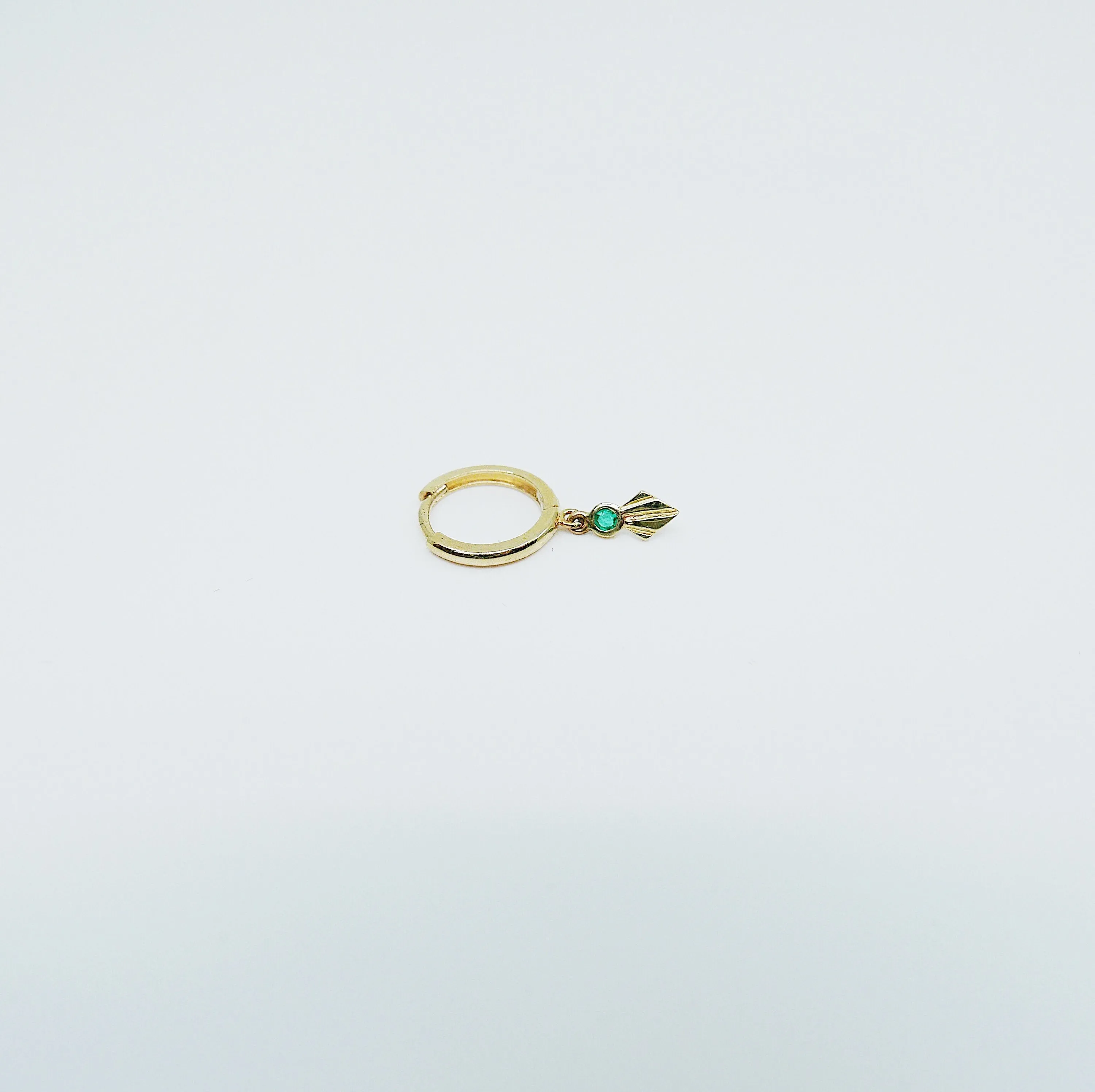 Fan Emerald Hoop