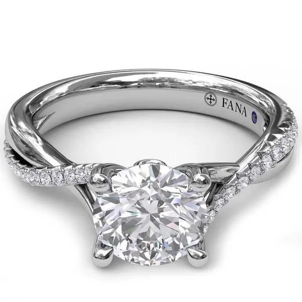 Fana Double Twist Diamond & High Polish Engagement Ring