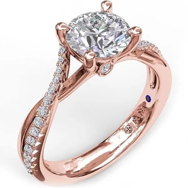 Fana Double Twist Diamond & High Polish Engagement Ring