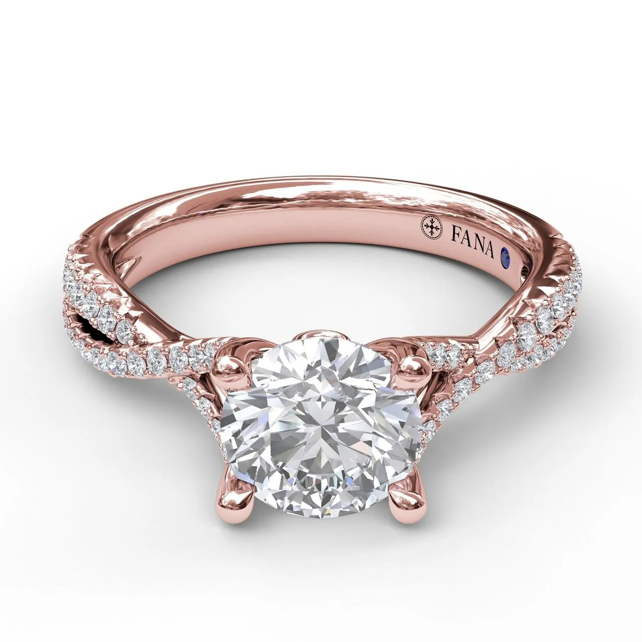 Fana Twist Diamond Engagement Ring