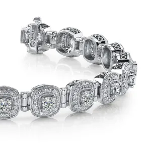Fanciful Round Diamond Bracelet With Tube Links Diamond with 4.72 ct.(finished) 1.1mm, 3.4mm