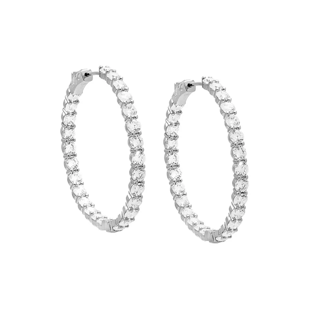 Fancy Tennis Hoop Earring