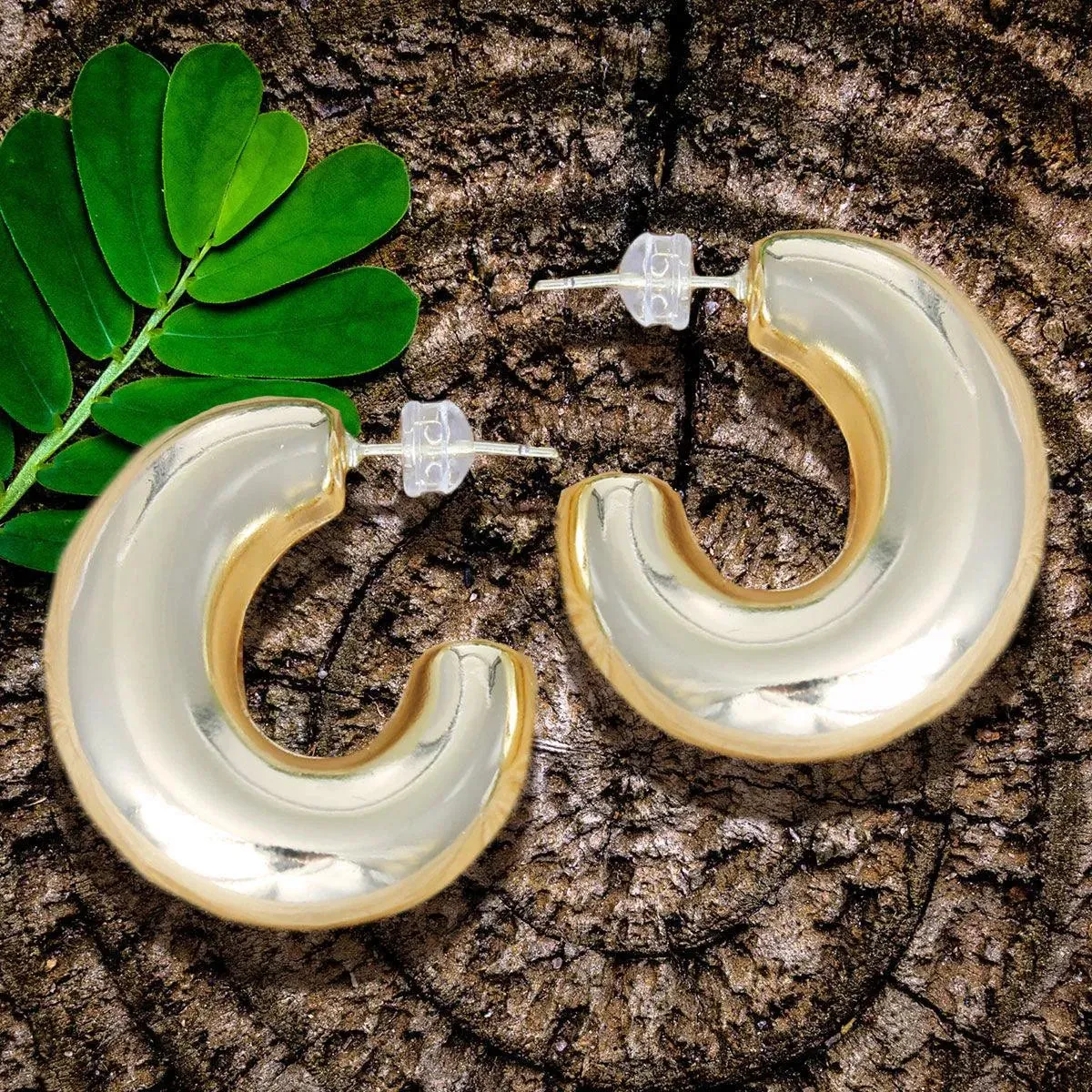Fashion Jewelry: Shop the Best 14K Gold Puffy Open Hoop Earrings Today