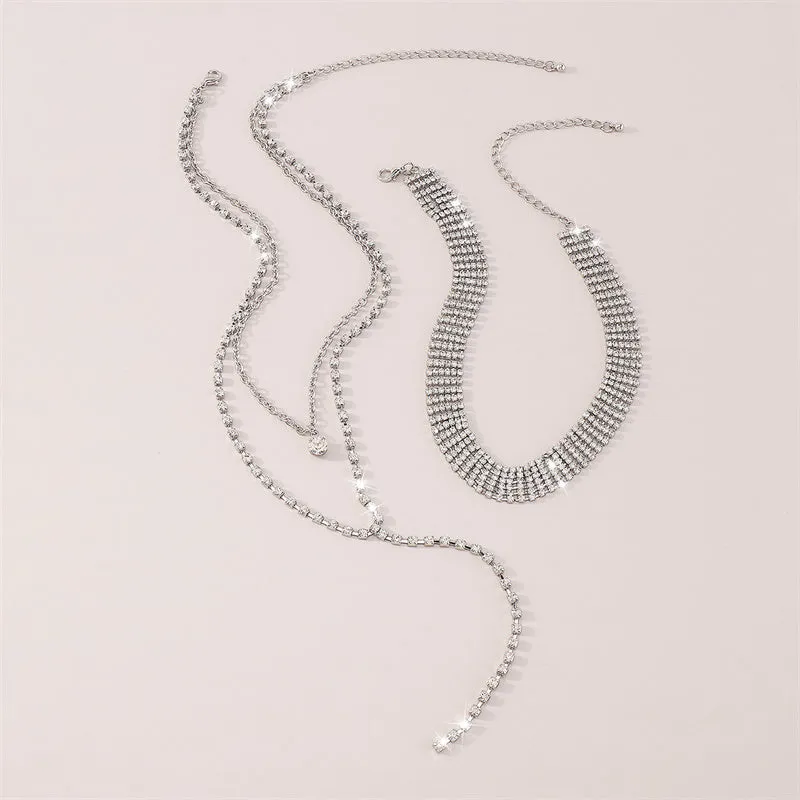 Fashion Patchwork Rhinestone Necklaces