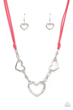 Fashionable Flirt - Pink (Heart) Necklace