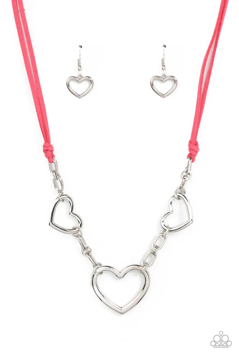 Fashionable Flirt - Pink (Heart) Necklace