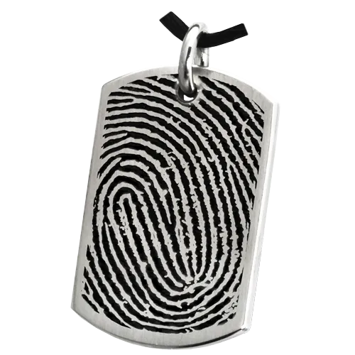 Fingerprint Dog Tag Pendant