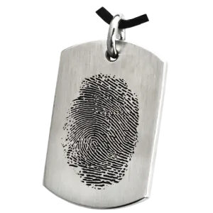 Fingerprint Dog Tag Pendant