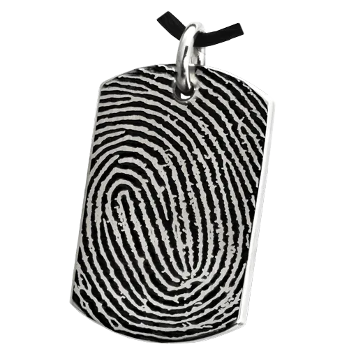 Fingerprint Dog Tag Pendant