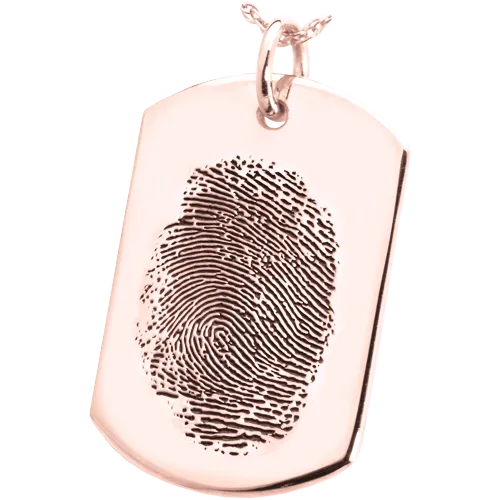 Fingerprint Dog Tag Pendant