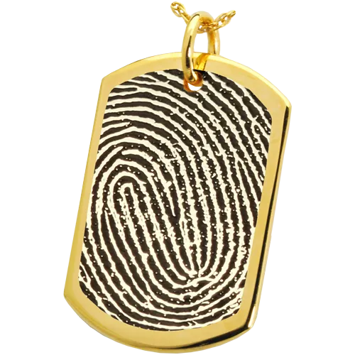 Fingerprint Dog Tag Pendant