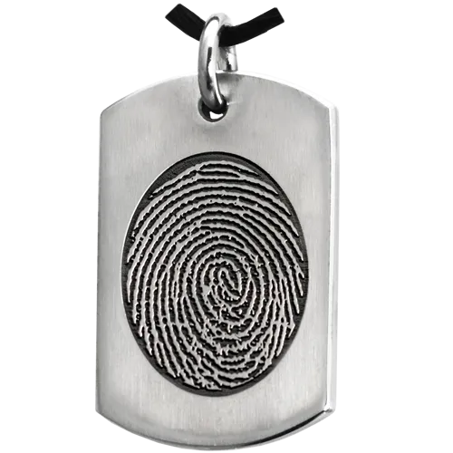 Fingerprint Dog Tag Pendant