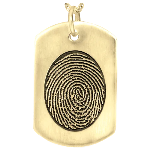 Fingerprint Dog Tag Pendant
