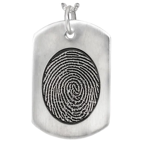 Fingerprint Dog Tag Pendant