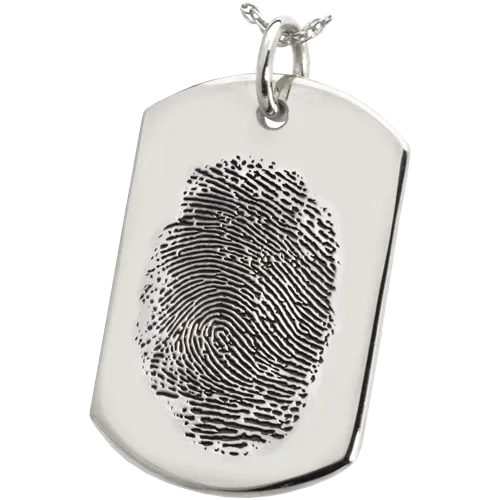 Fingerprint Dog Tag Pendant