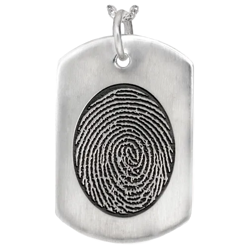 Fingerprint Dog Tag Pendant