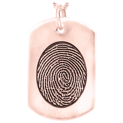 Fingerprint Dog Tag Pendant