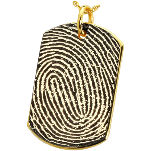 Fingerprint Dog Tag Pendant