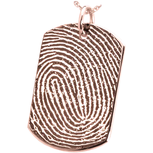 Fingerprint Dog Tag Pendant