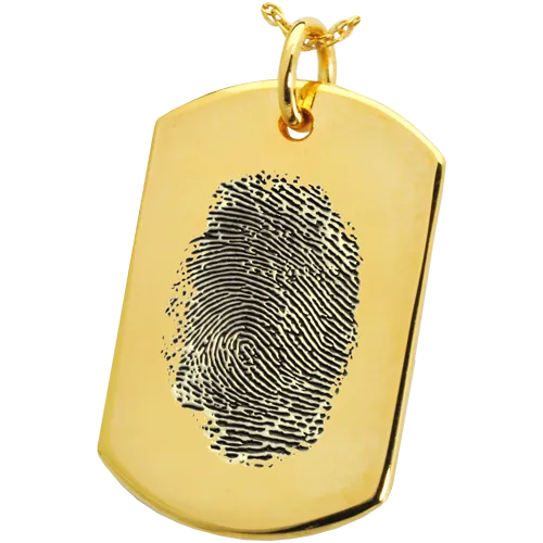 Fingerprint Dog Tag Pendant