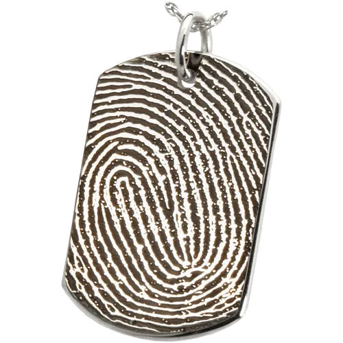 Fingerprint Dog Tag Pendant