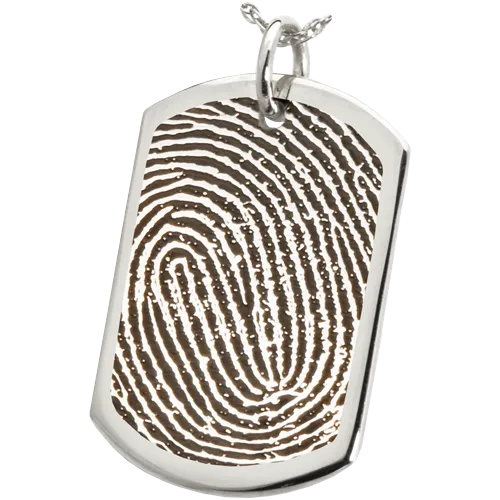 Fingerprint Dog Tag Pendant