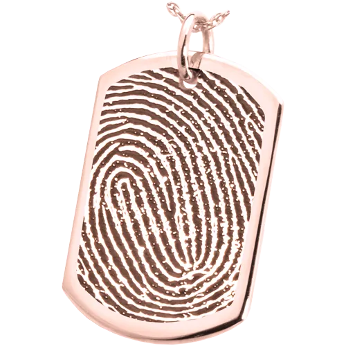 Fingerprint Dog Tag Pendant