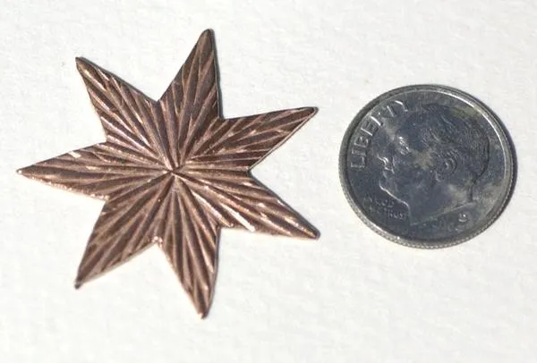 Fireworks in Textured Pattern Metal 31mm Cutout