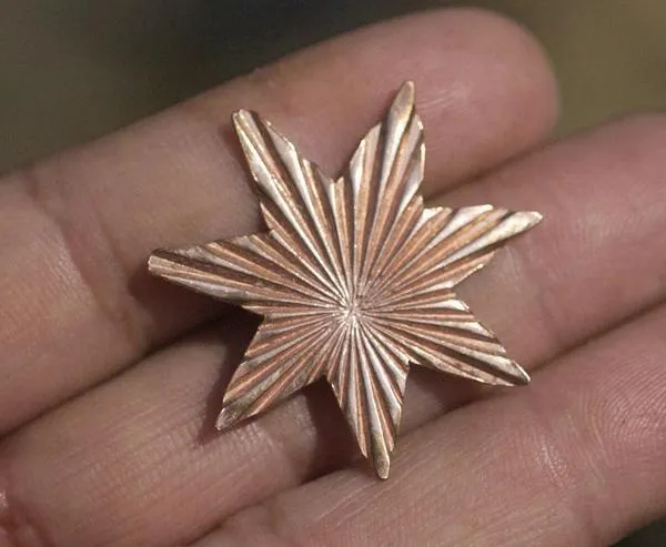 Fireworks in Textured Pattern Metal 31mm Cutout