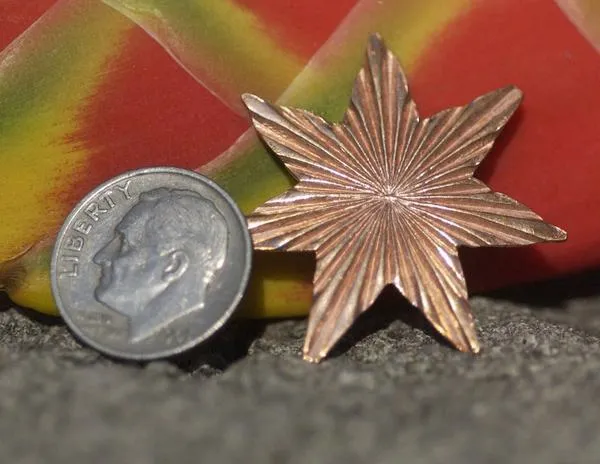 Fireworks in Textured Pattern Metal 31mm Cutout