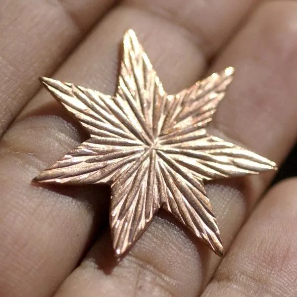 Fireworks in Textured Pattern Metal 31mm Cutout