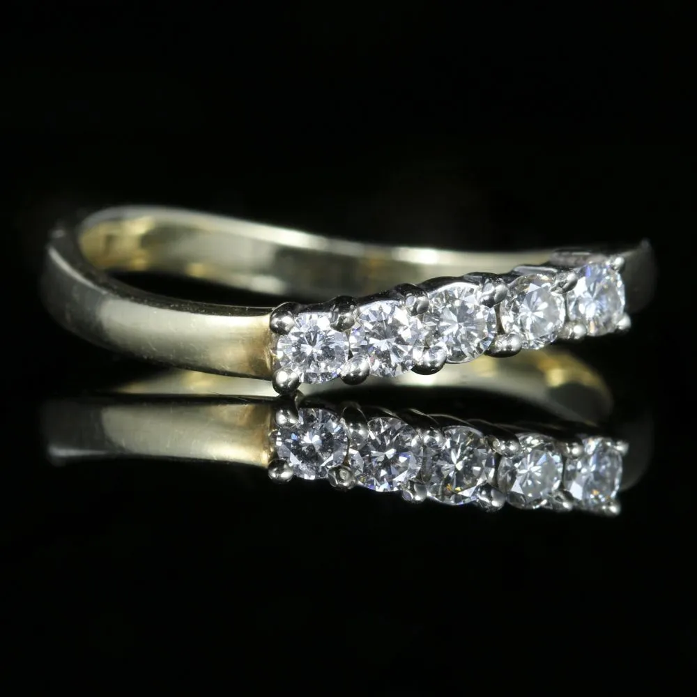 Five Stone Diamond Twist Ring 14Ct Gold