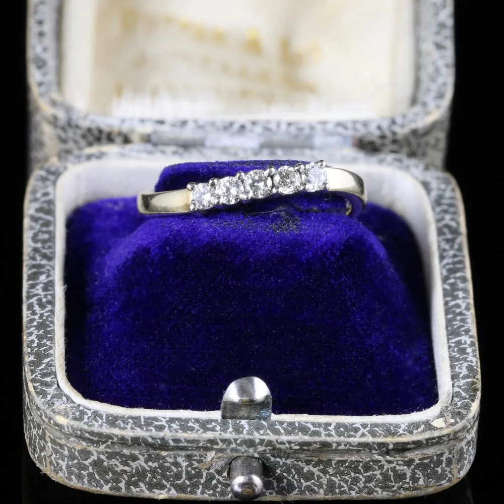 Five Stone Diamond Twist Ring 14Ct Gold