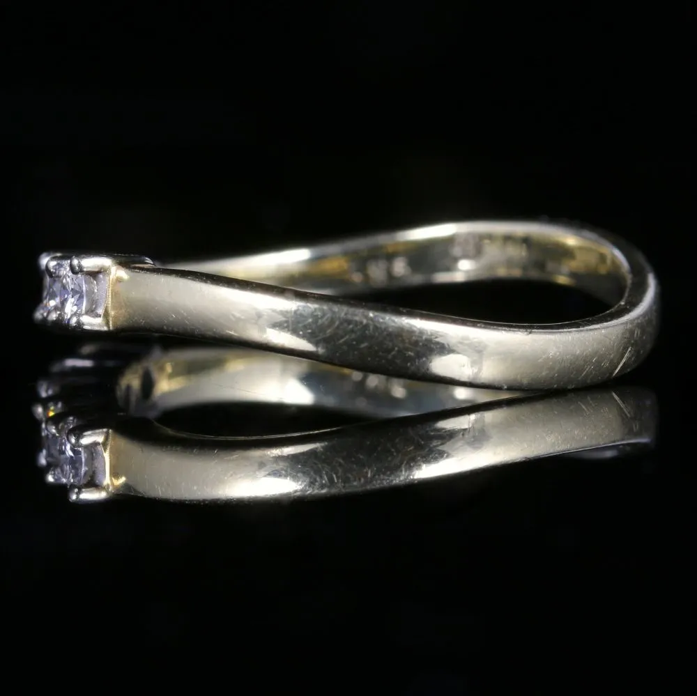 Five Stone Diamond Twist Ring 14Ct Gold