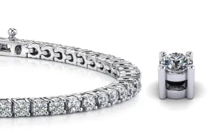 Four Prong Classic Lab-Grown Diamond Tennis Bracelet with 7.96 ct.(finished) 3.7mm