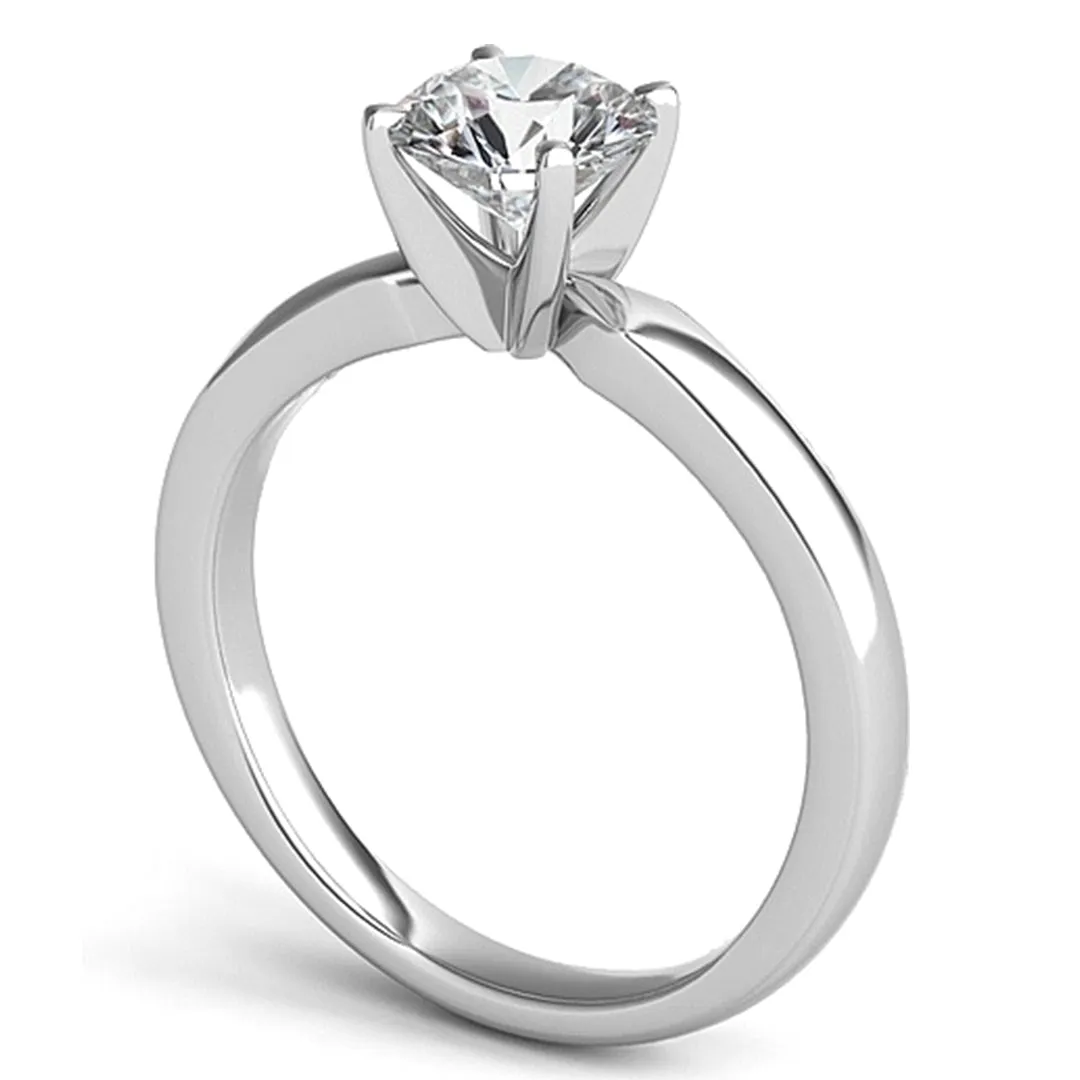 Four Prong Diamond Solitaire Engagement Ring