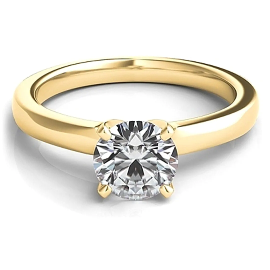 Four Prong Diamond Solitaire Engagement Ring