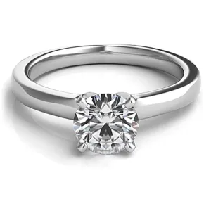 Four Prong Diamond Solitaire Engagement Ring