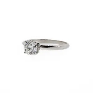Four Prong Diamond White Gold Solitaire Ring