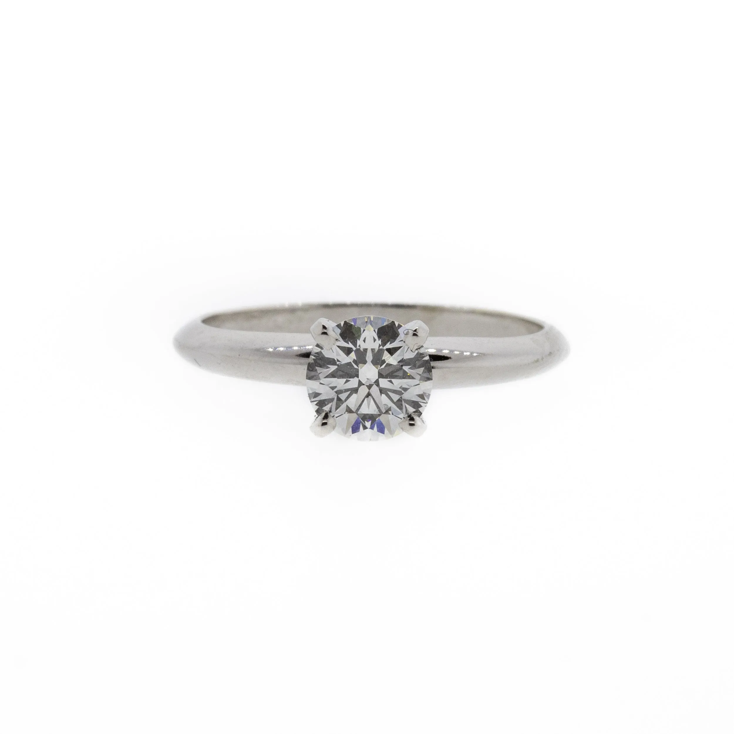 Four Prong Diamond White Gold Solitaire Ring